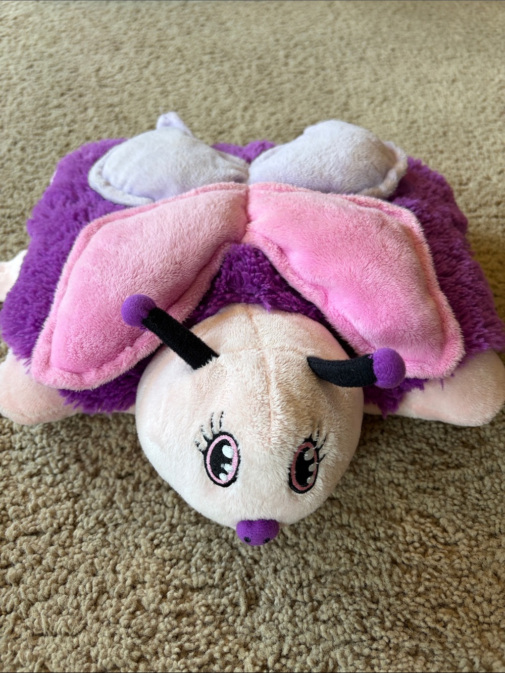Pillow pets pee-wees Fluttery Butterfly Pink Purple 2010